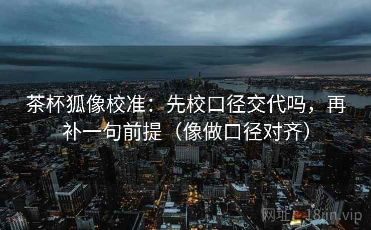 茶杯狐像校准：先校口径交代吗，再补一句前提（像做口径对齐）